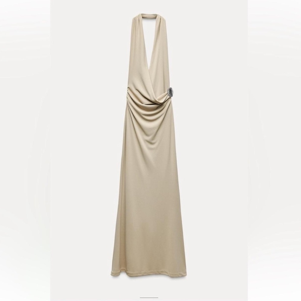 Zara Shell Halter Dress
